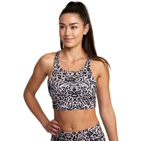 RVCA AVJX300181 Women's Sz XS/6 Gray Leopard Print VA Essential Swim Top $60 - Picture 5 of 5